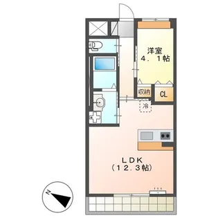 メルヴェールエスト【1階】の間取り