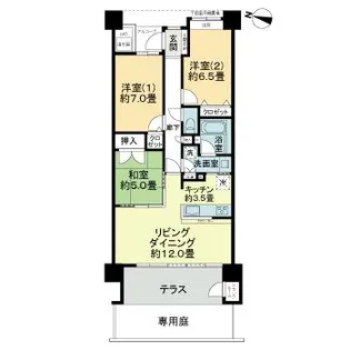 ライオンズ仙台上杉レジデンス【1階】の間取り