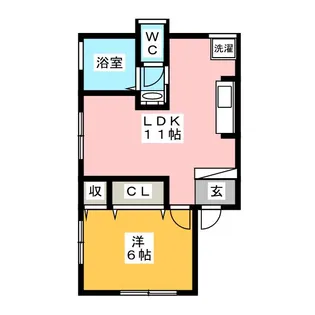 コーポ日光【1階】の間取り