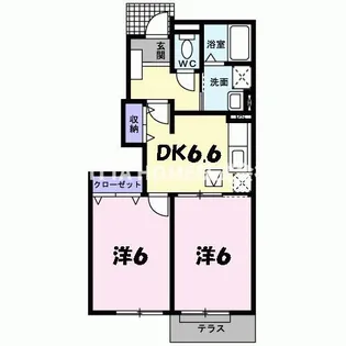 ハイファイン藤【1階】の間取り