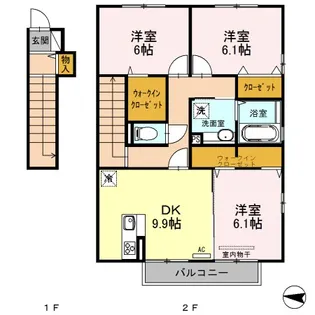 レジーナ富の原【2階】の間取り