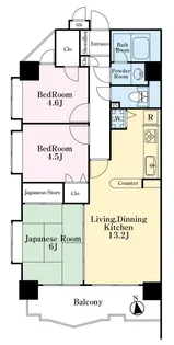 ドメス稲田堤【5階】の間取り
