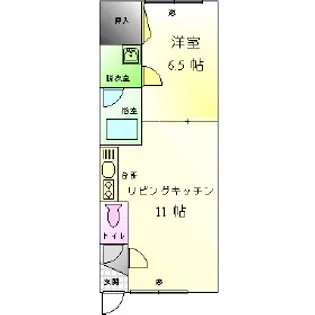Mハイツ中島1【1階】の間取り