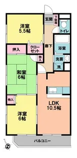 ラ・アベニール都賀【2階】の間取り