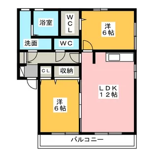 フルフルール【2階】の間取り