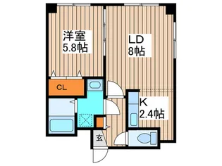 ノースパレス福住壱番館【4階】の間取り