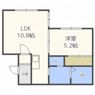 マイルーム北円山【4階】の間取り