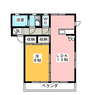 アムール3 A棟【1階】の間取り