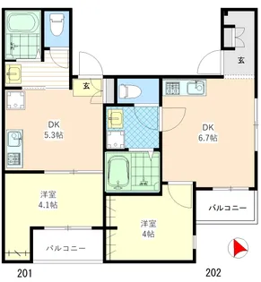 D-WOOD.28【2階】の間取り