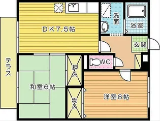 崇城ハイツ【1階】の間取り