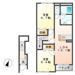 プライズ1【2階】の間取り