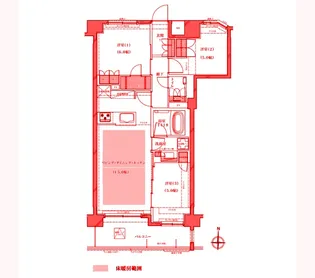 ディームス横濱青木町【10階】の間取り
