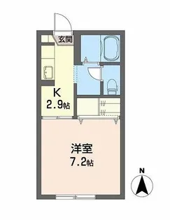 サンカンタン津志田【1階】の間取り