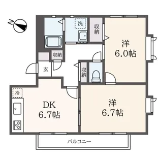 クレール浜田山【1階】の間取り