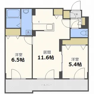 平岸Riverside【3階】の間取り