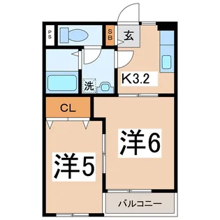 ラ・ボシェール【1階】の間取り