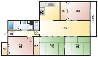 グランドハイツ豊中【1階】の間取り