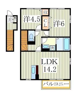 シティ オブ フレグランスII【2階】の間取り