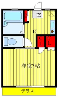 橋爪ハイツ第2【1階】の間取り