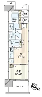 パークホームズ千葉【2階】の間取り