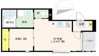 パサージュ・ソラ小岩【1階】の間取り