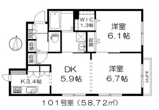 メゾンすみれ【1階】の間取り