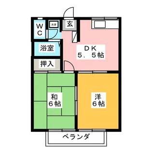 エステートピア中島【1階】の間取り
