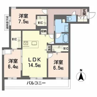 Crestieq大岩本町【3階】の間取り