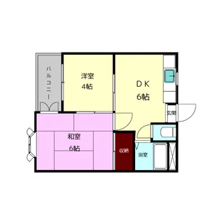 シティパレス三条大宮P2【1階】の間取り