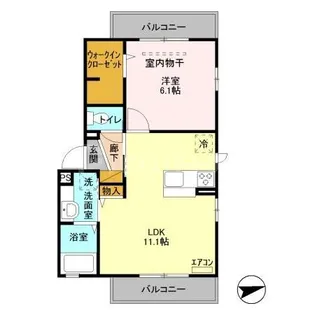 ベイサイドMu∞【2階】の間取り