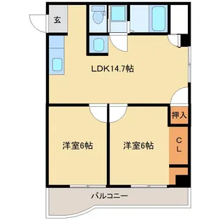 アーバンコート庄内弐番館【3階】の間取り