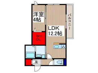 ウエストローズII【3階】の間取り