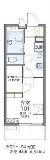 レオパレスWAO WAO【4階】の間取り