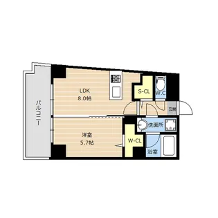 アイズ南福岡【7階】の間取り