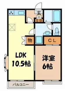 メゾンモデラート【2階】の間取り