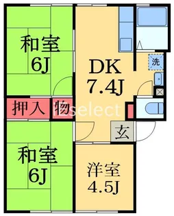 ヴィレッジ松本B【1階】の間取り