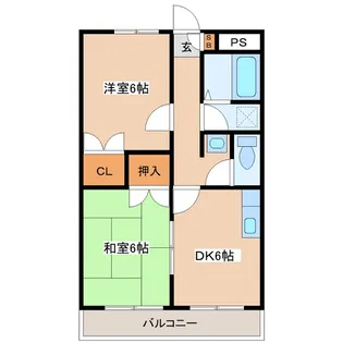 サンライズコート【3階】の間取り