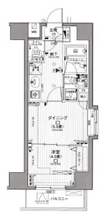 日神デュオステージ浅草【6階】の間取り