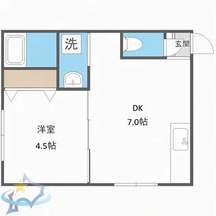 デュークYK二十四軒【2階】の間取り