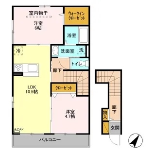 琴 琴【2階】の間取り