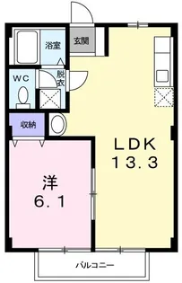サンヒルズオオノA【1階】の間取り