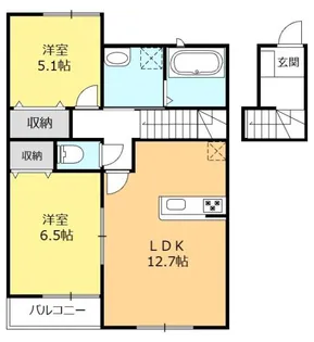 ジュネスメゾン【2階】の間取り