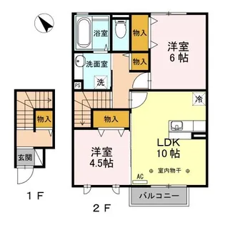 レトロワ A【2階】の間取り