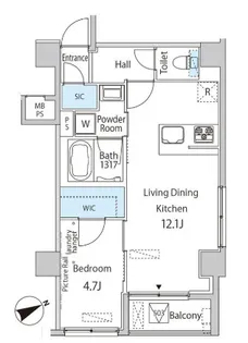 CONFORT月島【5階】の間取り