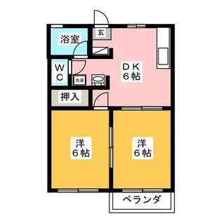 ハイツレスポワール【2階】の間取り