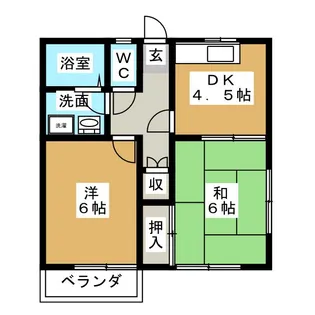 コーポローズ【1階】の間取り