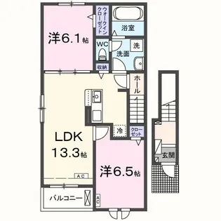 ソランジュ【2階】の間取り