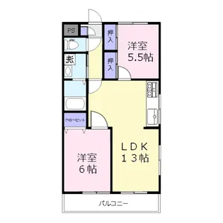 オーキッドマンション【2階】の間取り