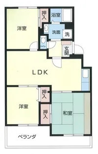 プラザ・東太田【2階】の間取り