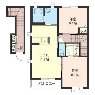 フレ.エ.ペシェ II【2階】の間取り